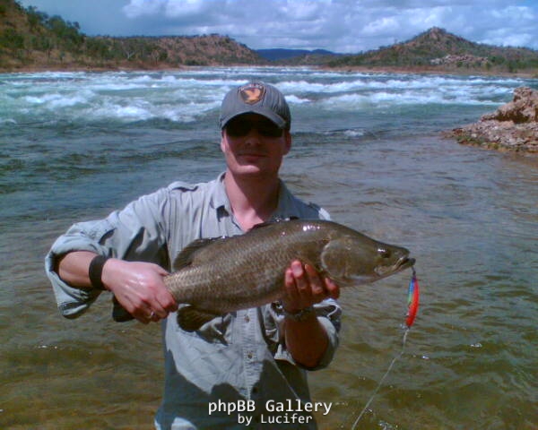 Fast water barra Ord River WA