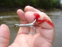 hook in my finger