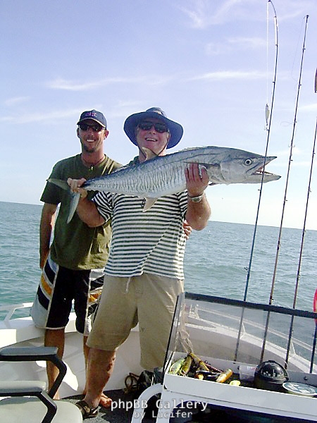 Pat's 1st ever fish..its all downhill from  here
